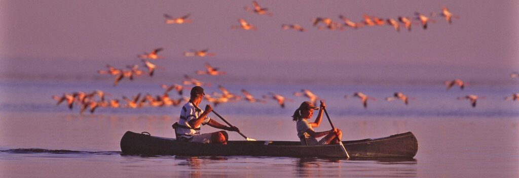 Canoeing in Momella Lake 