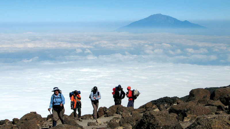 Summit at mount kilimanjaro